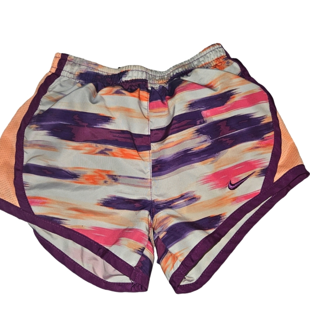 Nike Dri Fit Girls Running Shorts S 6, Colors White, Purple, Peach